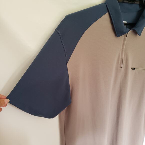 Columbia Titanium Omni UPF 15 Mens Zip Pocket Polo Top Size XL Colorblock - Picture 3 of 13